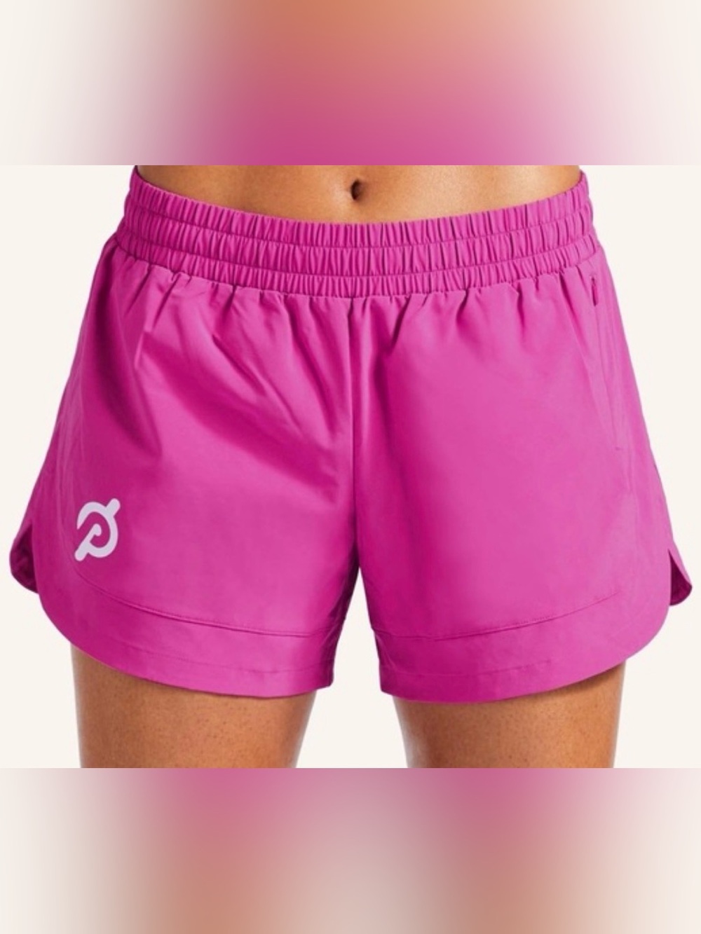 Peloton Women's Fuchsia Run Tulip Lined Pull-On Athletic Short Size S